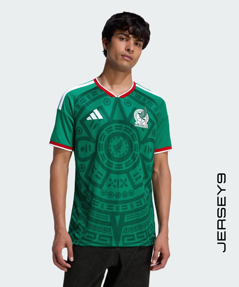 Mexico 26 Home Jersey worn by fan in stadium