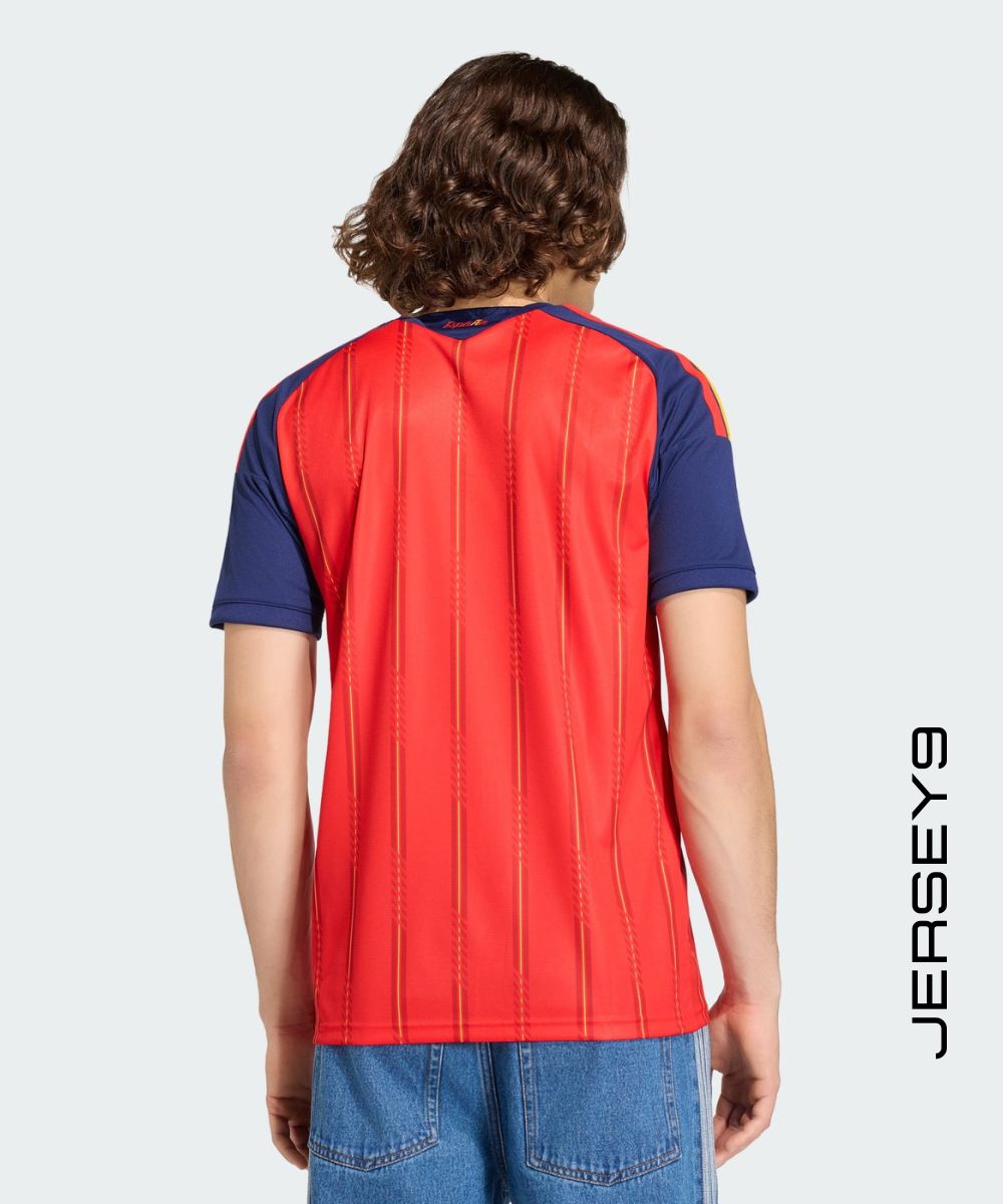 Spain 26 Home Jersey worn by fan in stadium