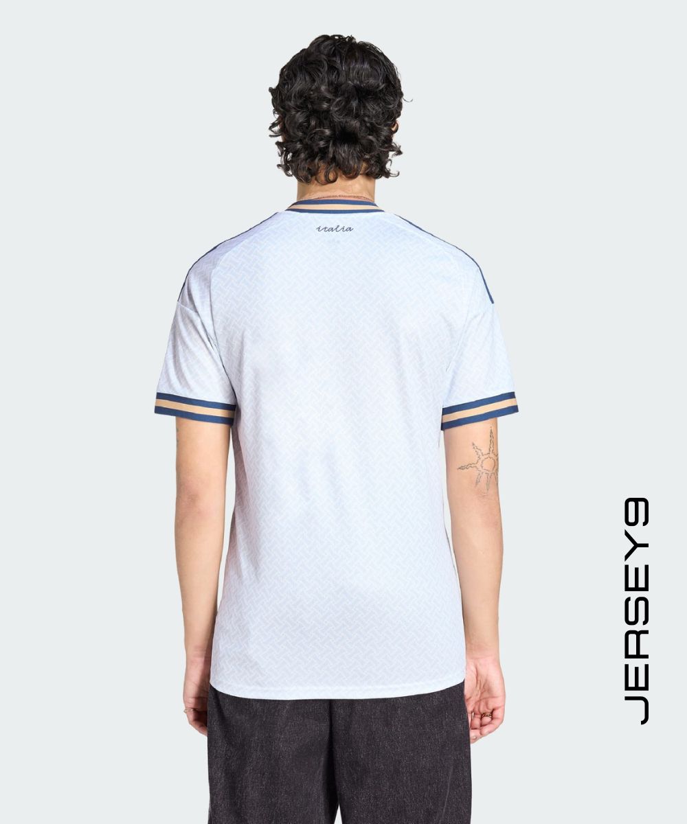 Italy 26 Away Jersey worn by fan in stadium